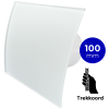 Pro-Design badkamer/toilet ventilator - TREKKOORD (KW100W) - Ø 100mm - gebogen GLAS - mat witthumbnail