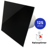 Pro-Design badkamer/toilet ventilator - MET TIMER (KW125T) - Ø125mm - vlak GLAS - glans zwartthumbnail