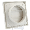 Kunststof overdrukrooster vierkant met aansluiting Ø100mm - WIT (150 x150mm)thumbnail
