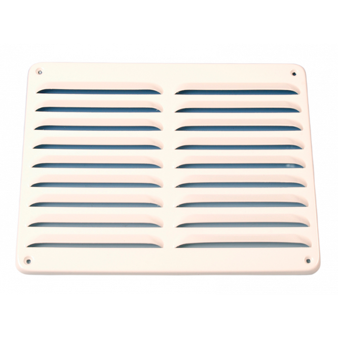 Aluminium schoepenrooster opbouw 245 x 195mm - WIT (1-2520W)