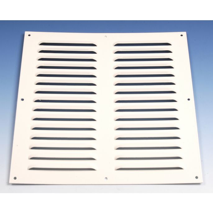 Aluminium schoepenrooster opbouw 300 x 300mm - WIT (1-3030W)