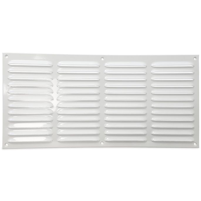 Aluminium schoepenrooster opbouw 400 x 200mm - WIT (1-4020W)