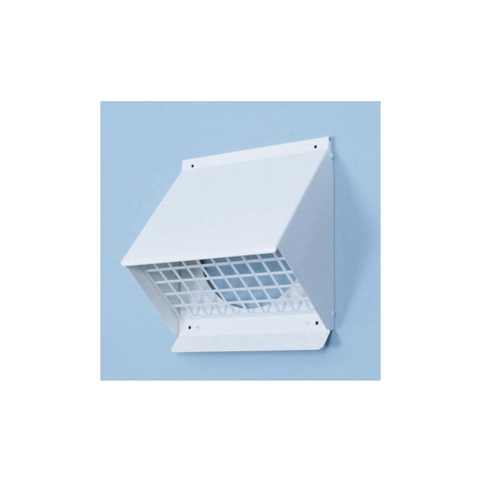 Gevelkap aluminium - hoge doorlaat (geschikt voor WTW) - voor buis 125 t/m 150mm - Wit