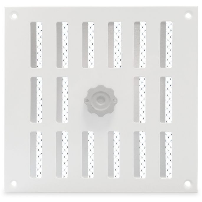 Aluminium afsluitbaar schuifrooster opbouw 195 x 195mm - WIT (3-2020W)