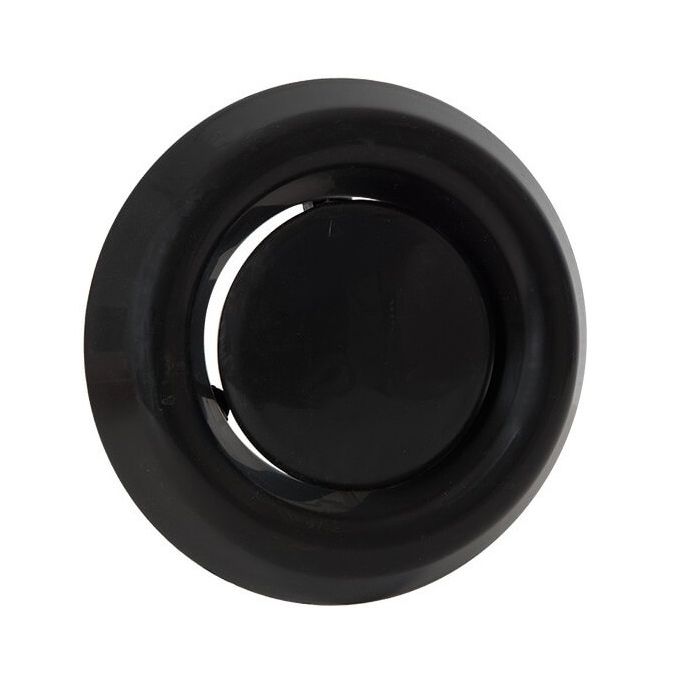 Kunststof luchtventiel | afvoer | diameter 100 mm | zwart