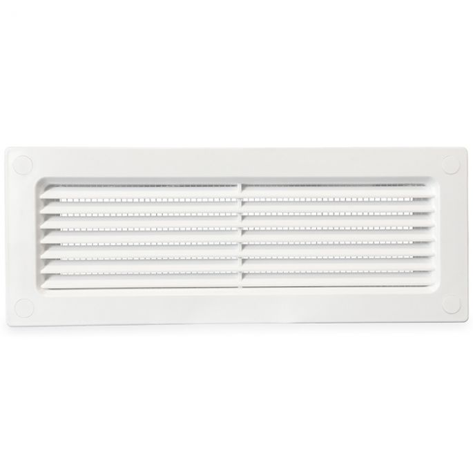 Kunststof gevelklep (buiten toepassing) voor kanaal 204 x 60mm - WIT