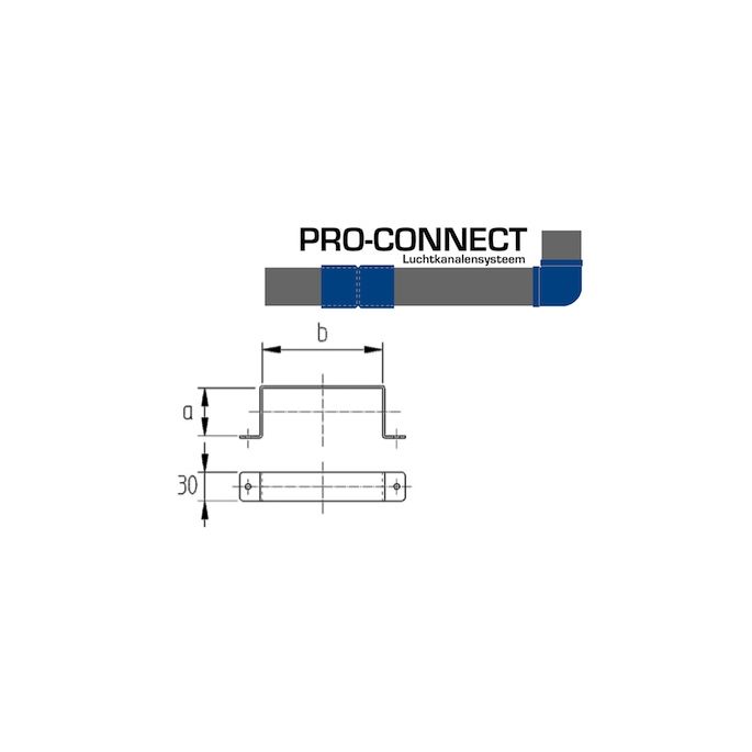 Bevestigingsbeugel | 110 x 55 mm | staal