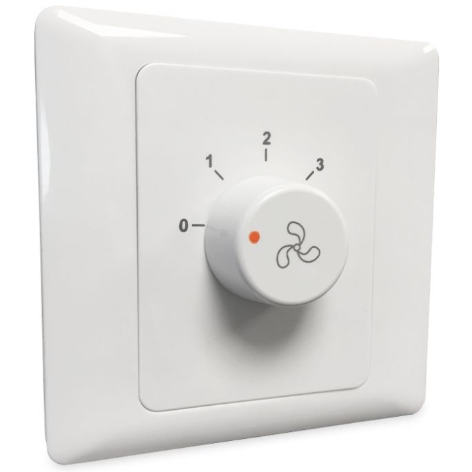  Blauberg aan/uit regelaar voor ventilatoren met meerdere snelheden - inbouw - 3 standen