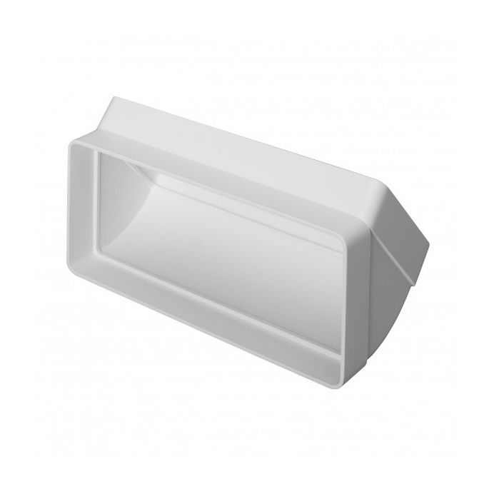 Kunststof verticale bocht 45° voor kanaal 220 x 90mm