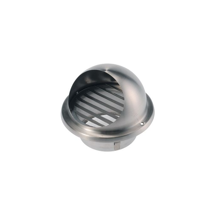 Bolrooster RVS Ø 200mm met schoepen en muggengaas