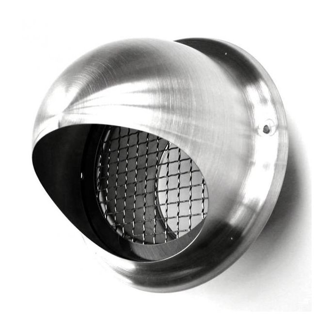 Bolrooster RVS Ø 200mm met grofmazig gaas - hoge doorlaat