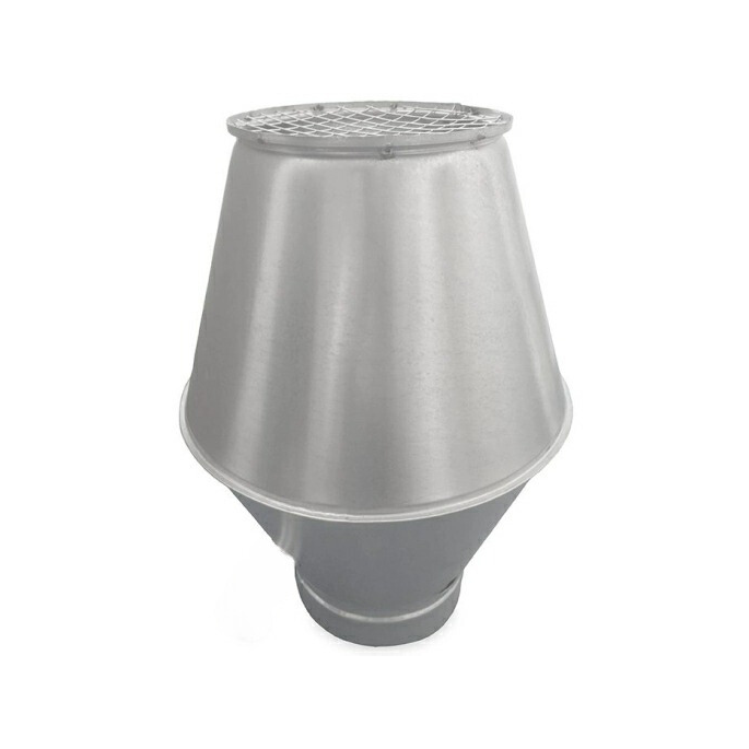 Deflectorkap Ø 160mm met aansluiting voor spirobuis