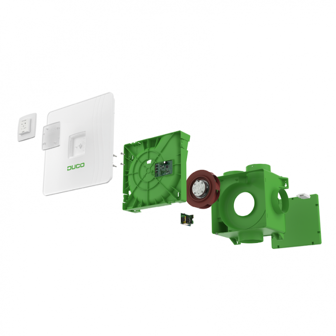 DucoBox Reno woonhuisventilator | 325 m3/h | randaarde | RF batterij | 0000-4710