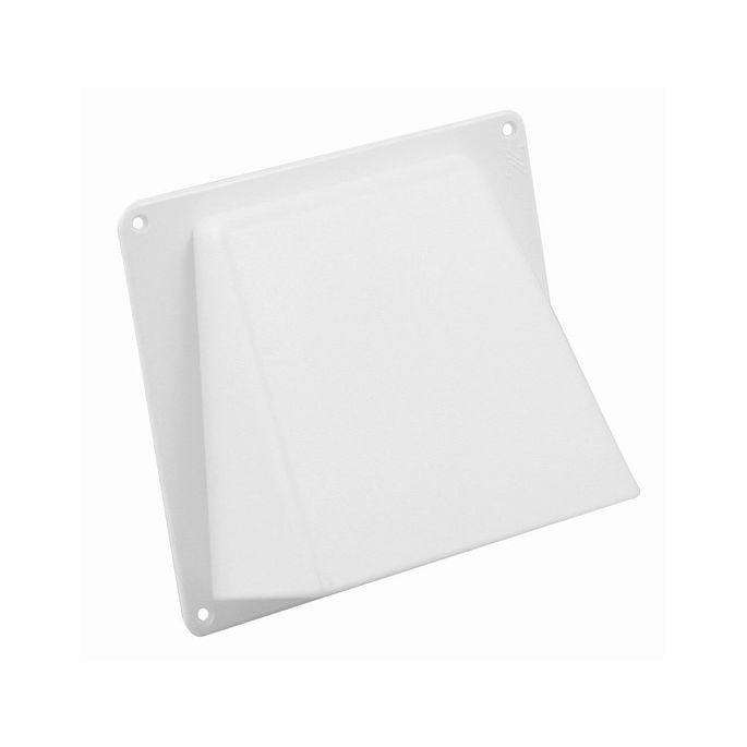 Kunststof gevelkap met klep aansluitmaat Ø 150mm - Wit