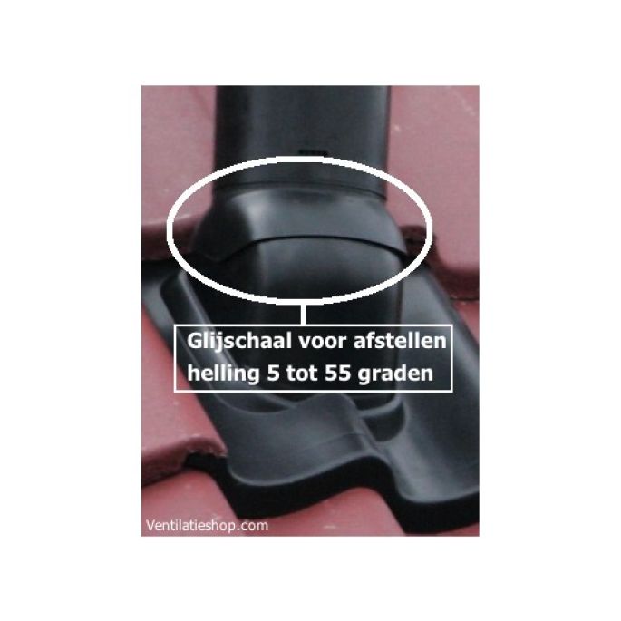 Glijschaal voor hellend dak 5°- 55° tbv Multivent 166 & geïsoleerde dakdoorvoer 150/160 (0148371)