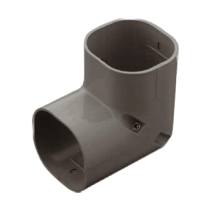 Airco lange stijgende bocht 90° | bruin