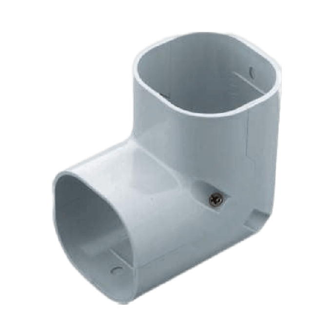 Airco lange stijgende bocht 90° | grijs