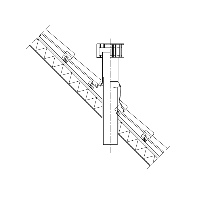 Multivent 131 dakdoorvoer ventilatiepijp zonder glijschaal (0189410)