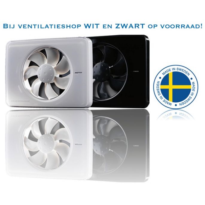 Nedco badkamerventilator Fresh Intellivent design 2.0 | zwart
