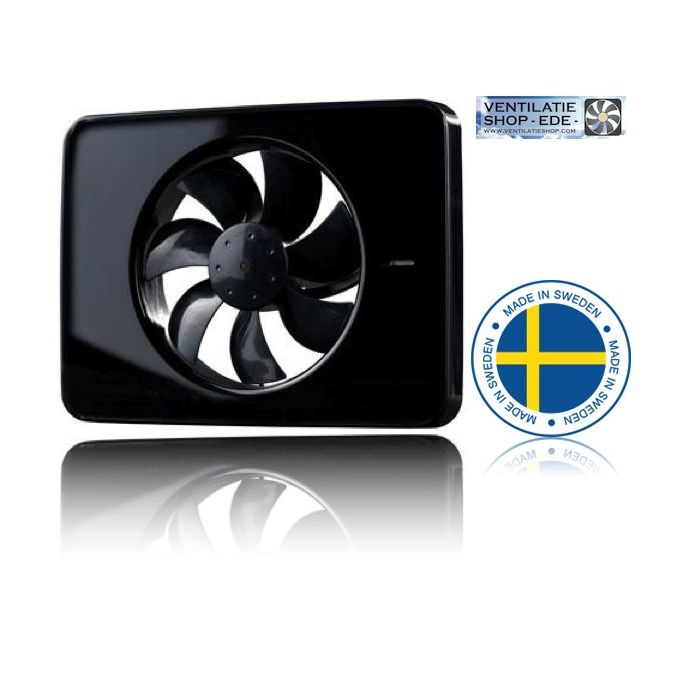 Nedco badkamerventilator Fresh Intellivent design 2.0 | zwart