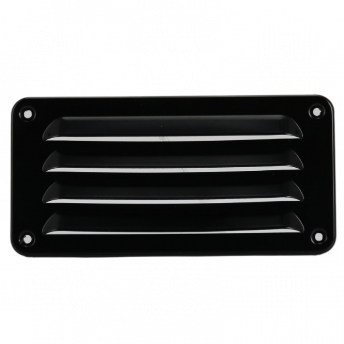 Aluminium schoepenrooster | opbouw 180 x 90 mm | ZWART (1-1809Z)