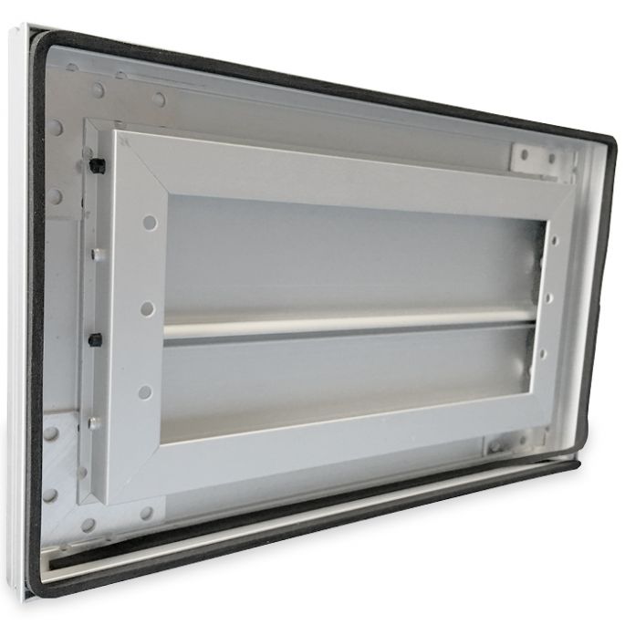 Overdrukrooster opbouw | 255 x 155mm | aluminium naturel geanodiseerd