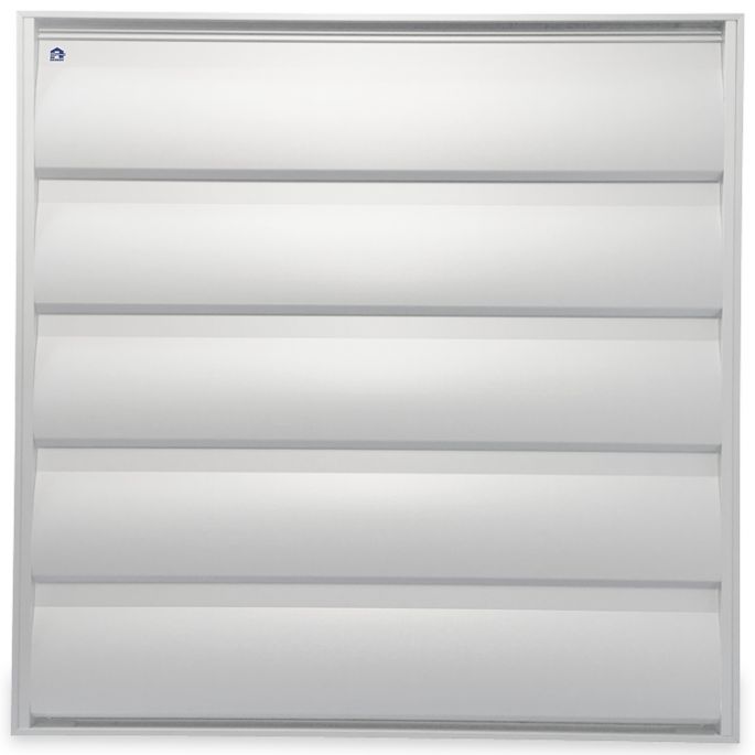 Overdrukrooster opbouw (BxH) 528 x 528mm - aluminium - naturel geanodiseerd