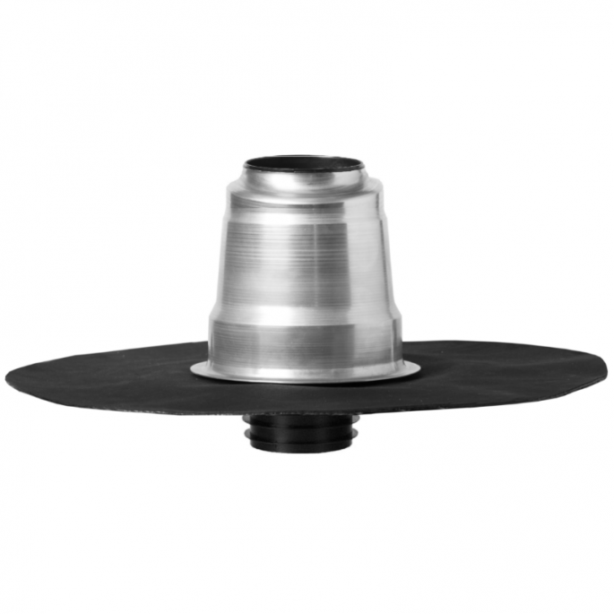 Dubbelwandige plakplaat - Bitumen - Ø90/100mm