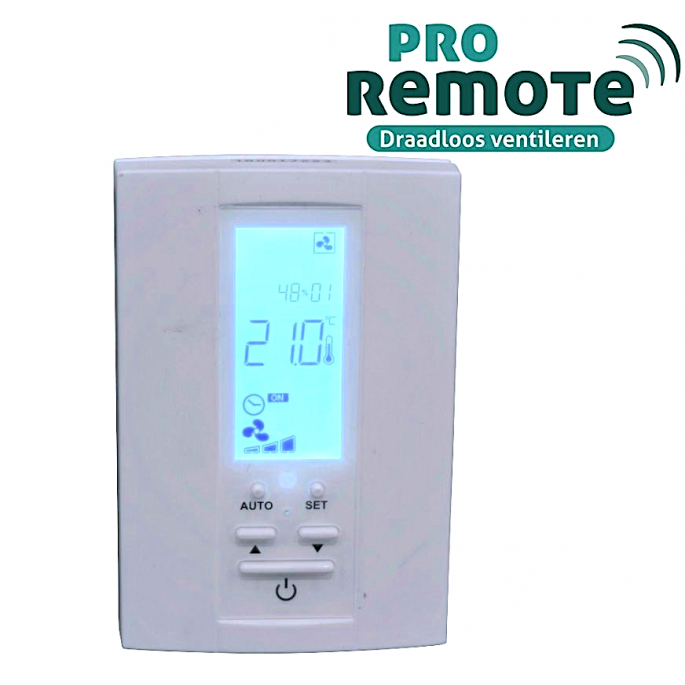 Pro-Remote PLUS draadloze bediening van ventilatoren -  Vochtsensor/Temperatuur/VOC aansturing