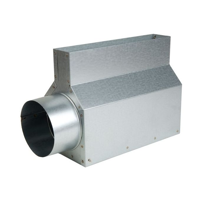 Roosterschoen 305 x 102mm met zij-aansluiting korte kant Ø 125mm