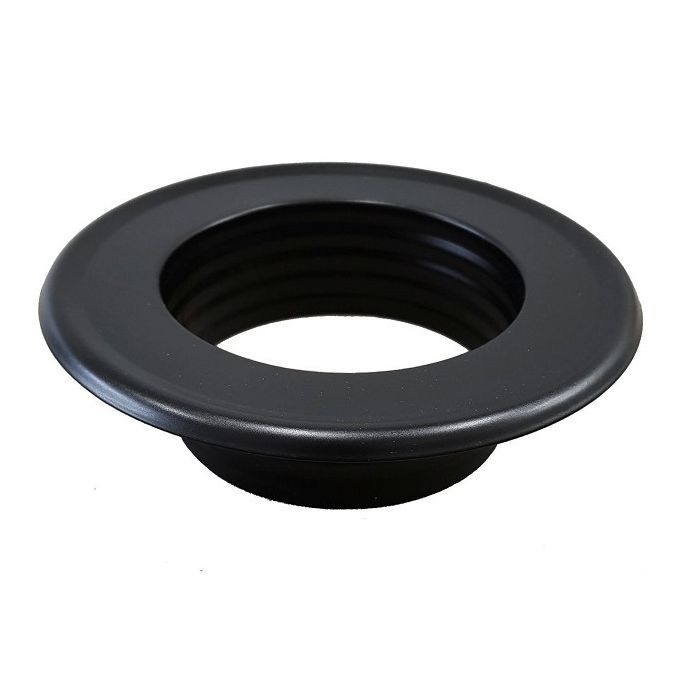 Afwerkrozet | diameter 100 mm | zwart aluminium