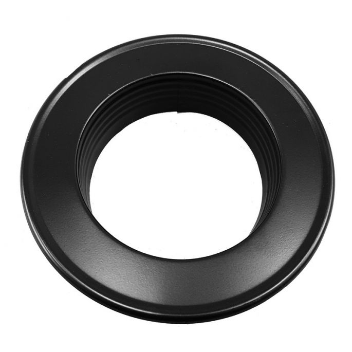 Afwerkrozet | diameter 150 mm | zwart aluminium