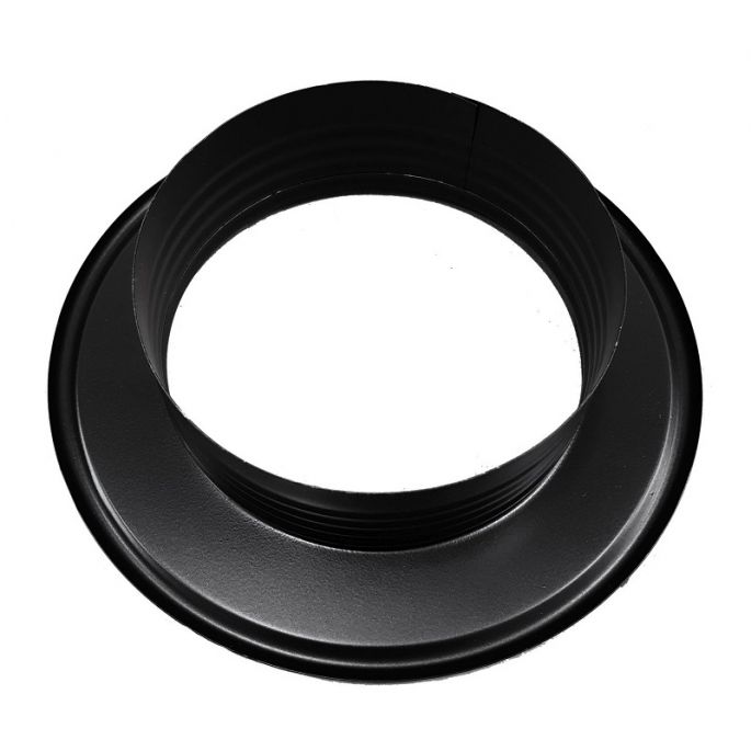 Afwerkrozet | diameter 150 mm | zwart aluminium