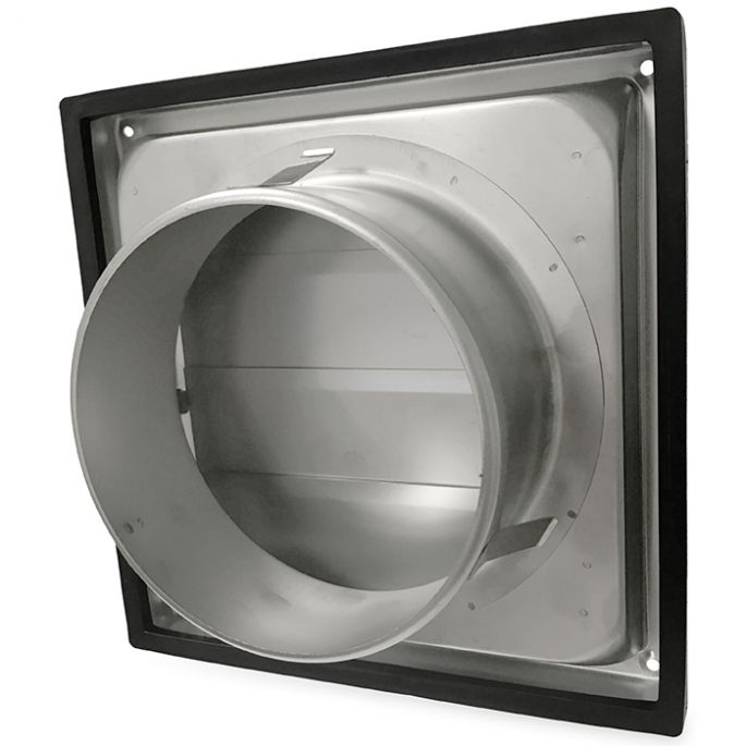 Overdrukrooster RVS aansluitmaat Ø 125mm