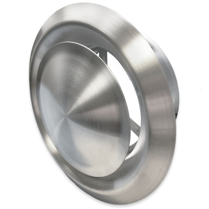 Luchtventiel | afvoer & toevoer | diameter 200 mm | geborsteld RVS