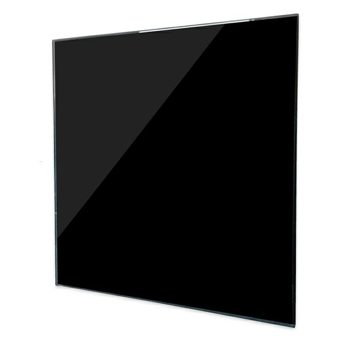 Design rooster | afvoer | diameter 125 mm | vlak glas | glans zwart