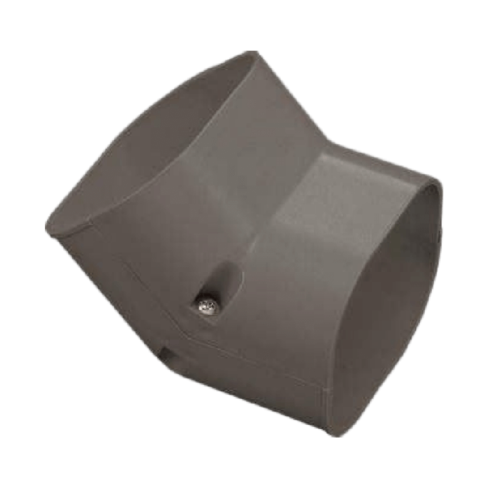 Airco stijgende bocht 45° | bruin