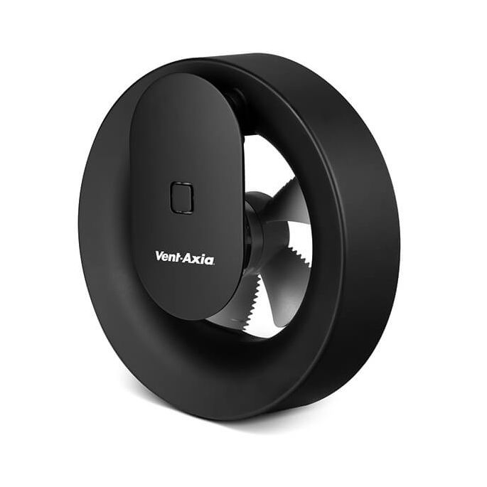 Vent-Axia badkamerventilator | SVARA | app-gestuurd met vocht-en-licht-sensor | diameter 100 mm | zwart
