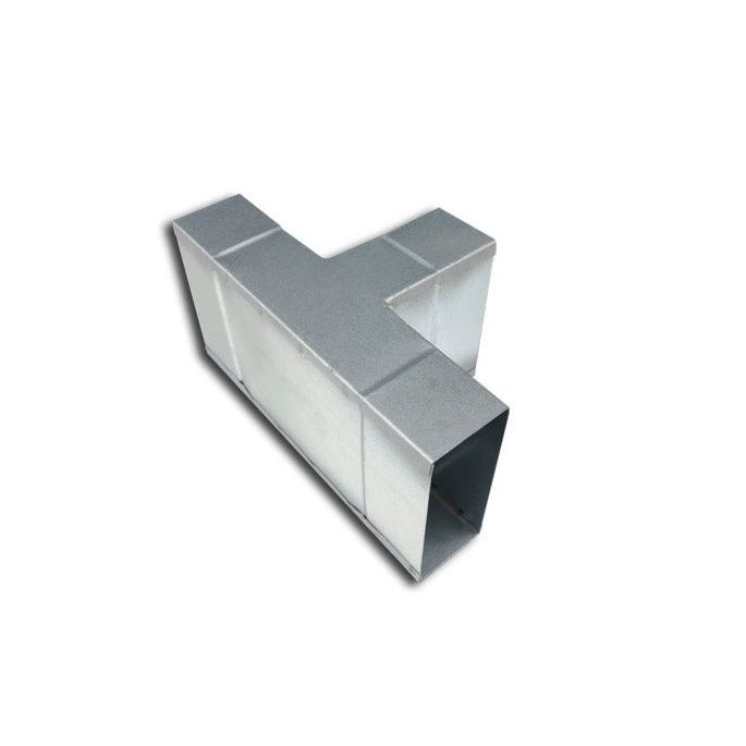 Rechthoekige T-stuk 90° | 220 x 55 mm | verticaal