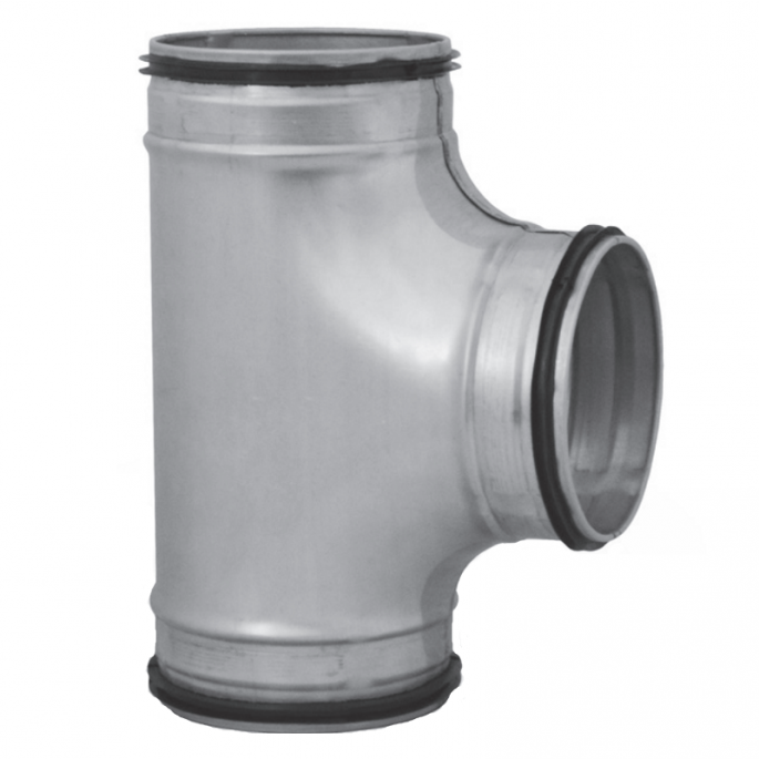 T-stuk °90 | diameter 100 mm | aftakking diameter 100 mm | SAFE