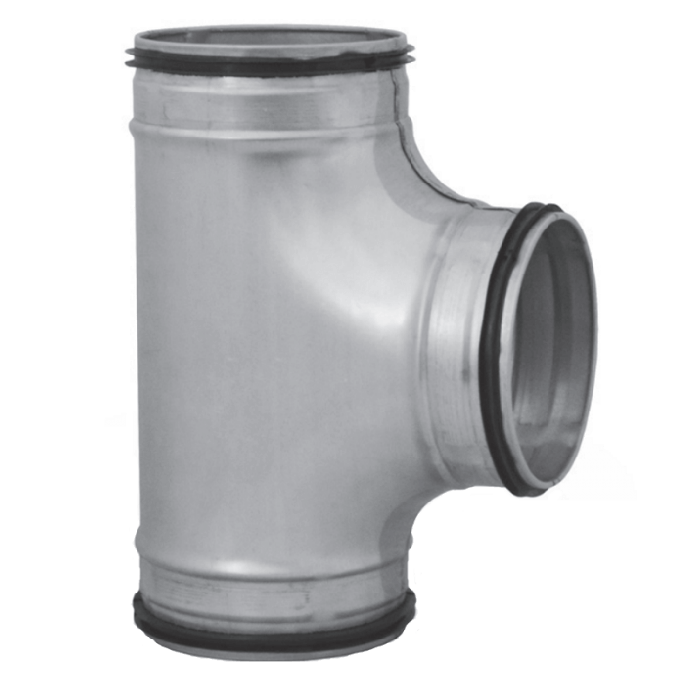 T-stuk °90 | diameter 180 mm | aftakking diameter 180 mm | SAFE