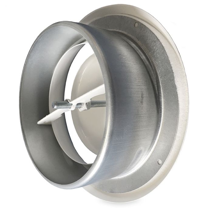 Luchtventiel | afvoer | diameter 125 mm | met bus | wit