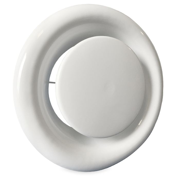 Luchtventiel | afvoer | diameter 150 mm | met veer | wit