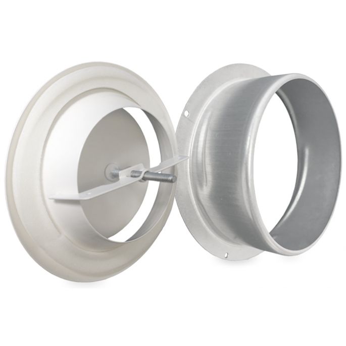 Luchtventiel | toevoer | diameter 200 mm | met bus | wit