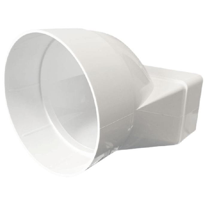 Kunststof asymmetrisch verloopstuk | diameter 100 mm naar 110 x 55 mm