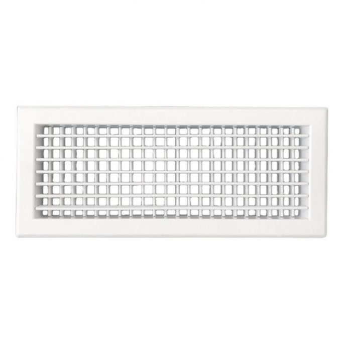 Wandrooster VTA-8110D (INBOUW) staal - 400x100mm – met dubbele instelbare schoepen