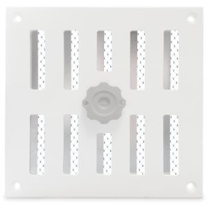 Aluminium afsluitbaar schuifrooster opbouw 155 x 155mm - WIT (3-1616W)