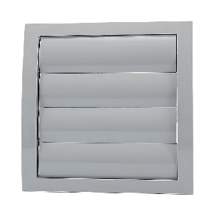 Kunststof overdrukrooster met vliegengaas, aansluiting 125mm - GRIJS 