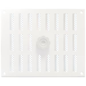 Aluminium afsluitbaar schuifrooster opbouw 245 x 195mm - WIT (3-2520W)