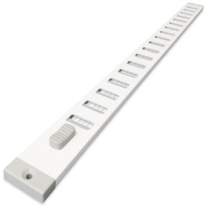 Aluminium afsluitbaar schuifrooster opbouw 470 x 30mm - WIT (3-4703W)